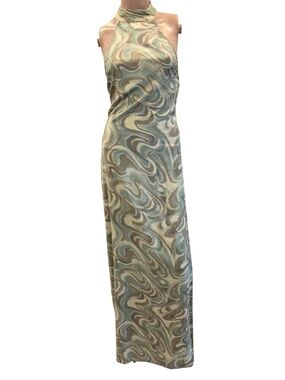 julie solid ruched bodice cutaway maxi dress Indah Julie Solid Ruched Bodice Cutaway Maxi Dress in Doe